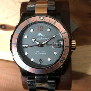 NWT Tommy Bahama Men's Stainless Steel/Rose Watch